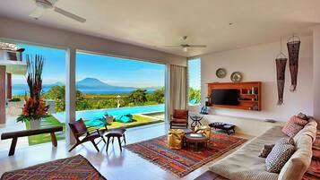Luxury Villa, 3 Bedrooms, Ocean View | Living room