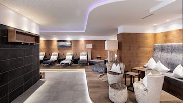 Sauna, hot tub, steam room, deep-tissue massages, sports massages