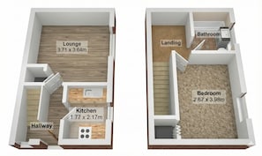 Floor plan - Lakeside Nook | Garden & Parking | 4 people (Birmingham)