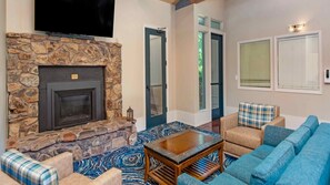 TV, fireplace, DVD player