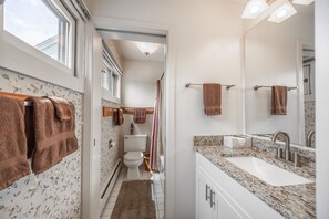 Hair dryer, towels