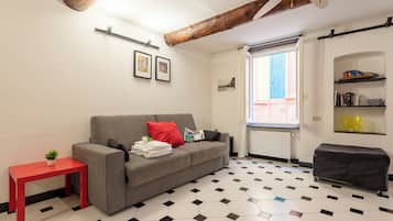 Standard-Apartment, Mehrere Schlafzimmer (Charming Flat Historic Center Camogli) | Wohnbereich