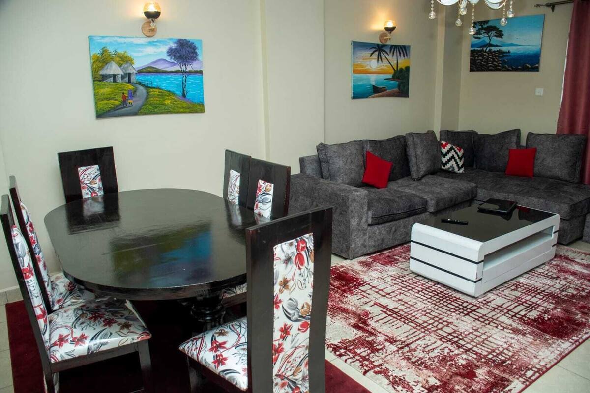 Family Apartment | Living area | 24-inch Smart TV with digital channels