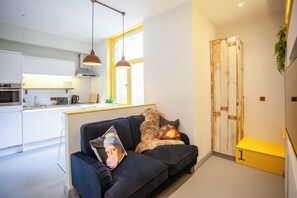 Higgihaus Apartment 2, Clare St Aparthotel | Living area - Higgihaus 26 Clare Street Aparthotel (Bristol)