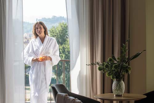 City kamer | Italiaanse Frette-lakens, luxe beddengoed, een minibar