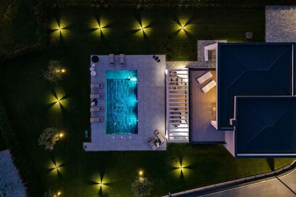 A heated pool
