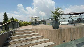 Apartment, 1 Schlafzimmer, barrierefrei, eigener Pool | Terrasse/Patio