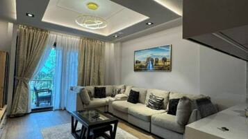 Apartment, 1 Bedroom, Accessible, Private Pool | Living area
