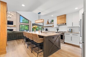 House, Multiple Beds (Niblick on Norman w/Heated Pool & Opt) | Private kitchen | Oven, toaster, mixer, spices - Niblick on Norman W/heated Pool & Optional Boat Rental (Denver)