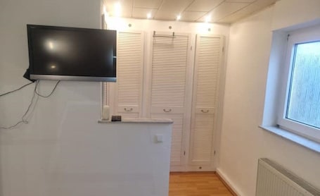 Interior. Nice basement apartment with clean room