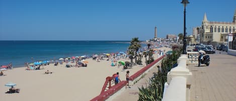 Beach nearby, sun-loungers
