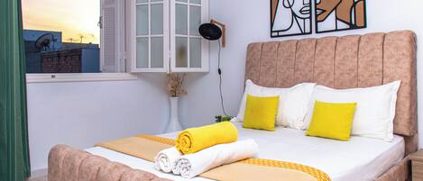 2 bedrooms, desk, iron/ironing board, travel cot