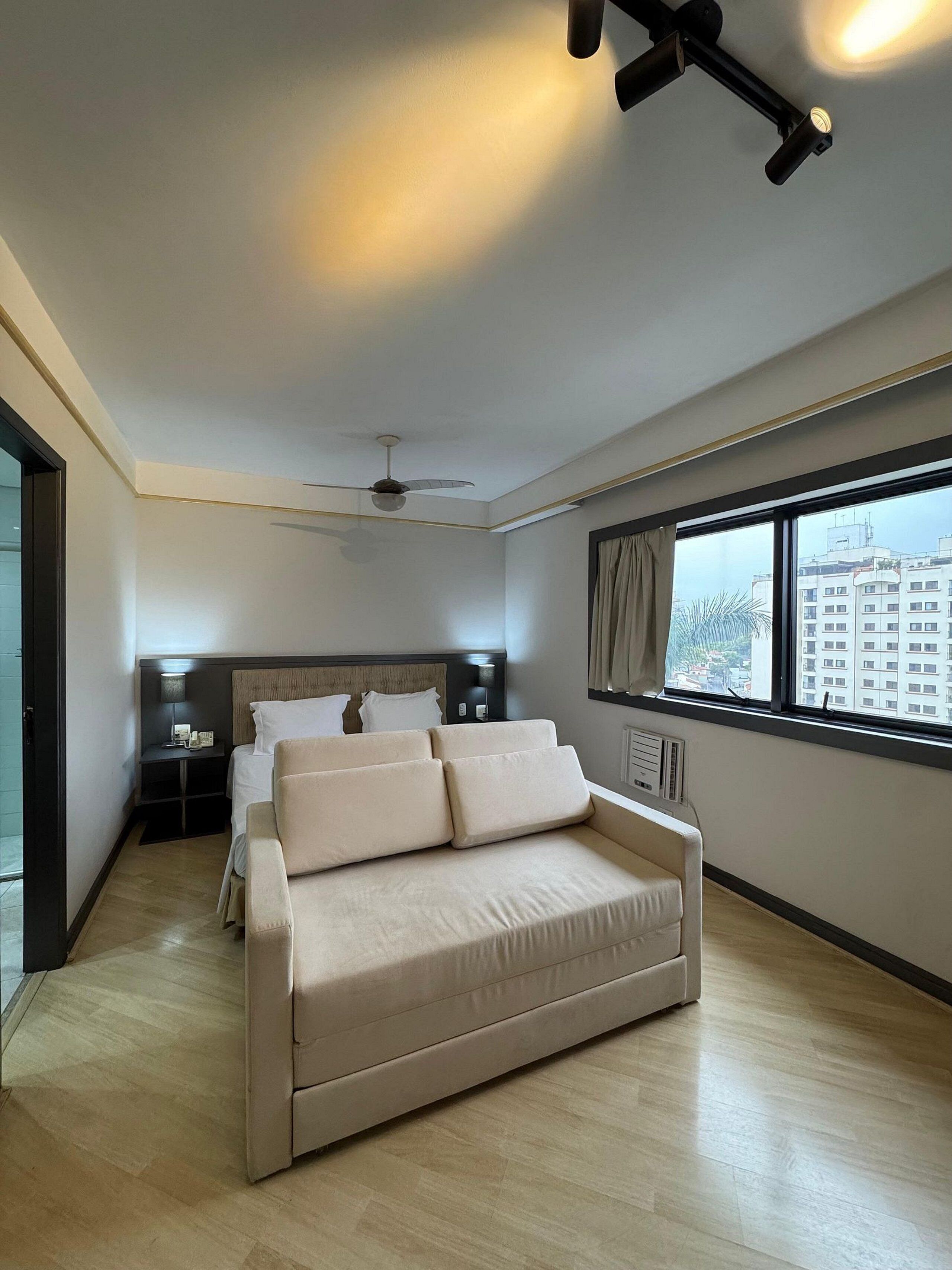 Blackout curtains, free WiFi, bed sheets