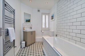 Hair dryer, towels, toilet paper