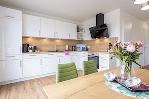 Fridge, oven, stovetop, dishwasher
