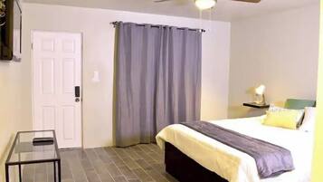 1 bedroom, down comforters, individually decorated