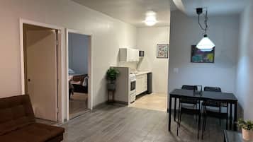 1 bedroom, down comforters, individually decorated