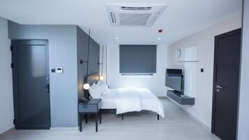 Premium bedding, memory-foam beds, in-room safe, individually decorated