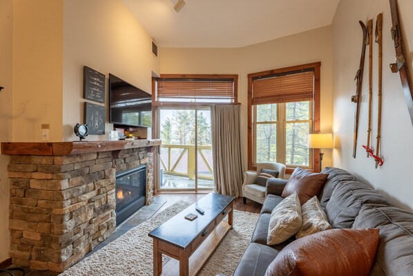 Televisión, chimenea