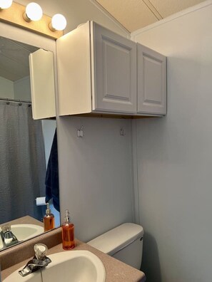 Hair dryer, towels