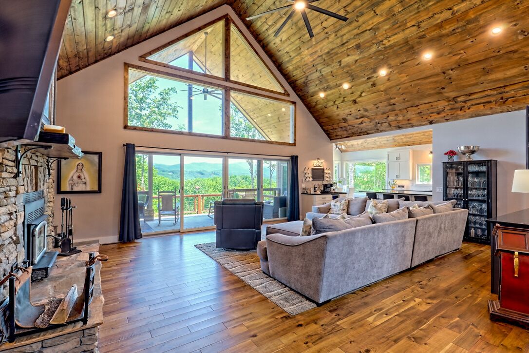 Smart TV, fireplace, video games, DVD player