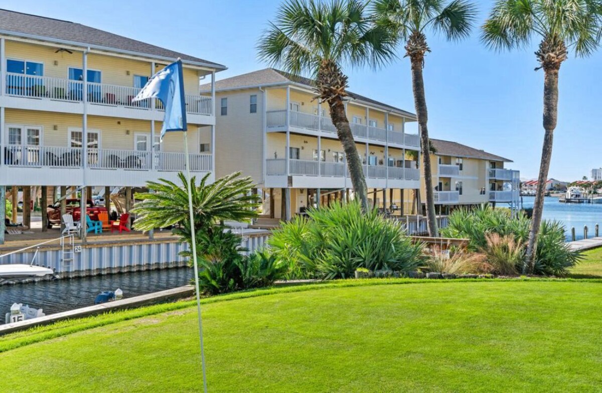 Photo 7 of Coastal Charm, CANAL FRONT 🌴Condo, 5 Pools, Hot Tub, walk to beach Dog-Friendly!
