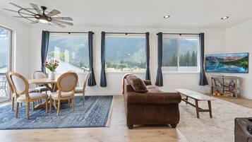 Smart TV, foosball, books