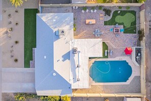 Outdoor pool, a heated pool