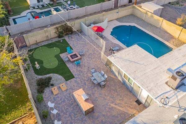 Outdoor pool, a heated pool