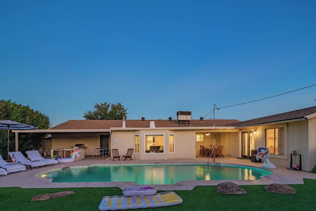 A heated pool
