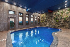 Indoor pool, a heated pool - Spacious Cabin W/ Amazing Views Nestled In Gated Community W/ Heated Salt Pool (Sevierville)