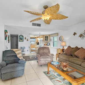 Condo, Multiple Beds, Balcony, Pool View (Sea Turtle Cove at Cocoa Beach) | Living area