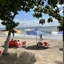 On the beach