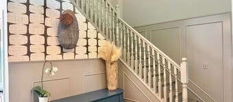 5 minutes from campus. Stunning large home in beautiful neighborhood.