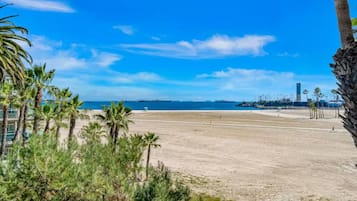 Chaises longues, serviettes de plage