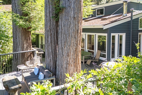 Private riverfront deck area.