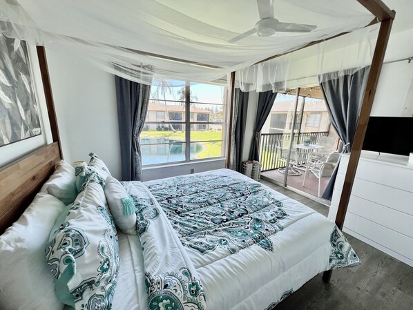 2 bedrooms, iron/ironing board, internet, bed sheets