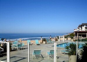 Outdoor pool - This is it! Beautiful 2BR-2BA Condo at Del Mar Beach Club, with private beach (Solana Beach)