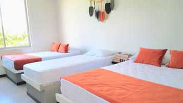 6 Schlafzimmer, hochwertige Bettwaren, Verdunkelungsvorhänge, Bettwäsche