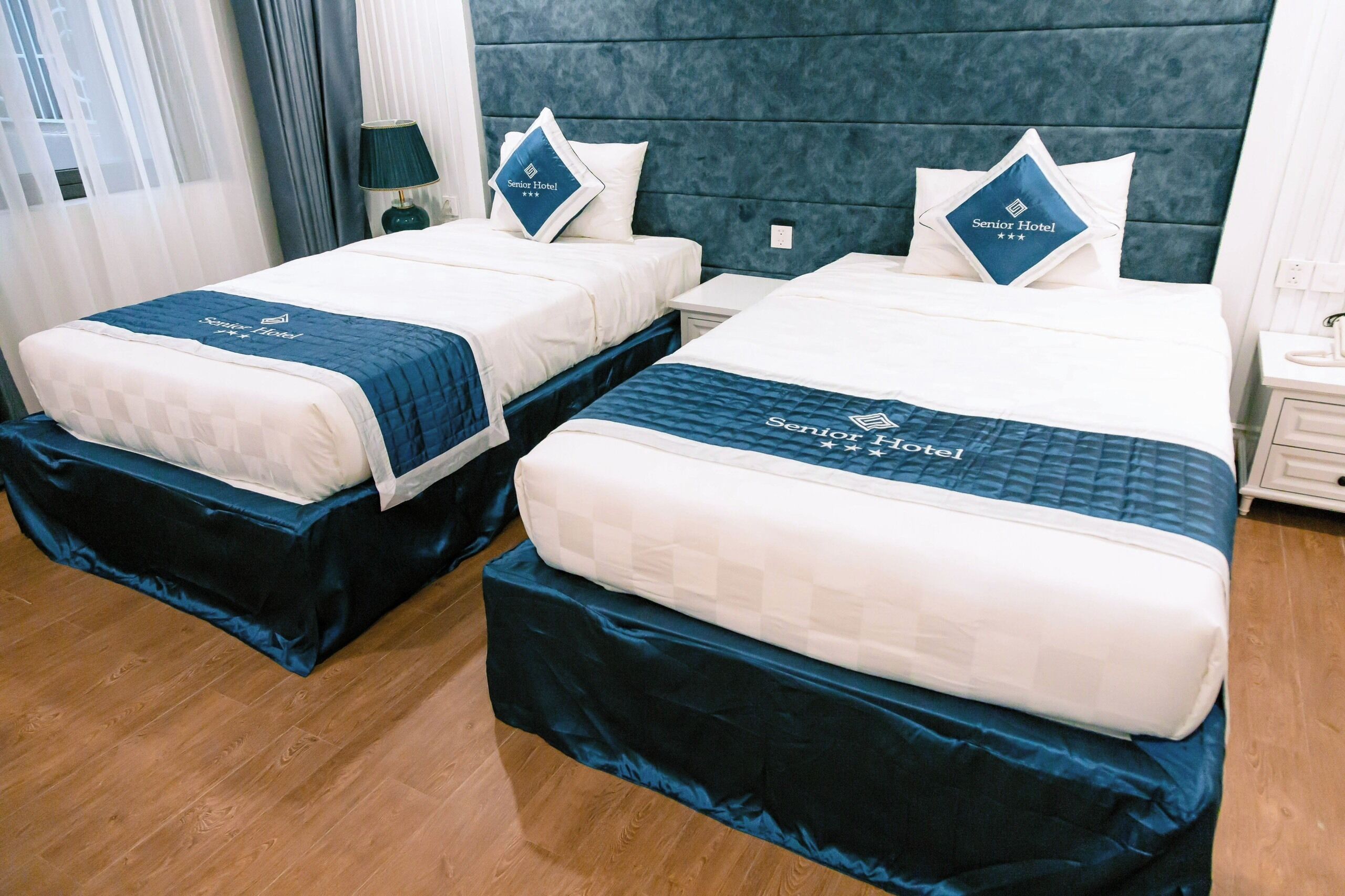 Premium bedding, minibar, desk, laptop workspace