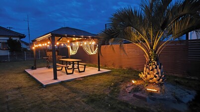 BBQ outdoor jacuzzi natural grass garden 7 minu / Sambugun Chiba