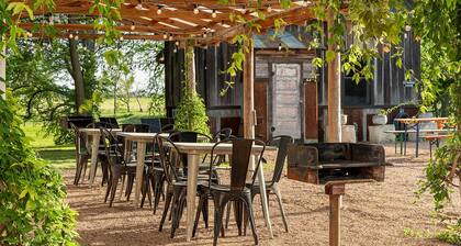 Room with One Queen and Two Twin Beds, Private Patio with Creek View