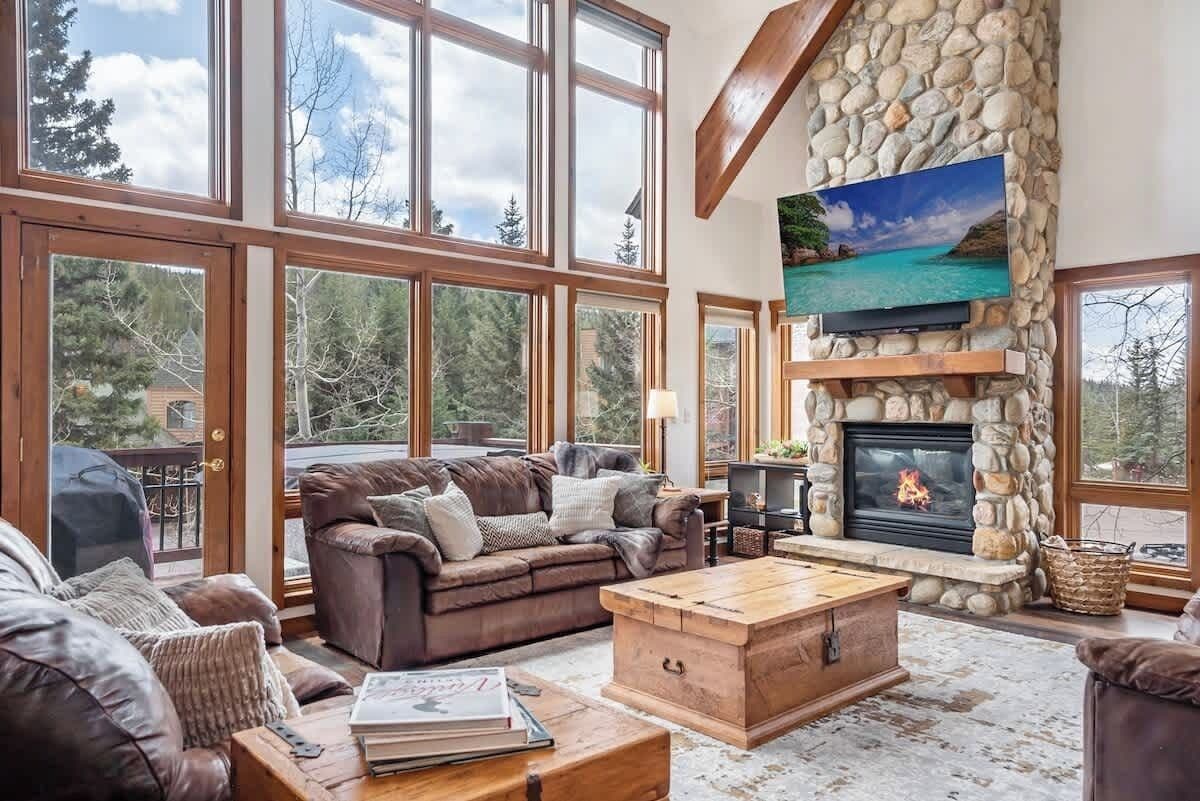 TV, fireplace, video games, stereo