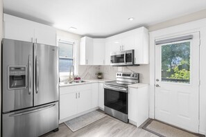 Microwave, oven, coffee/tea maker, toaster