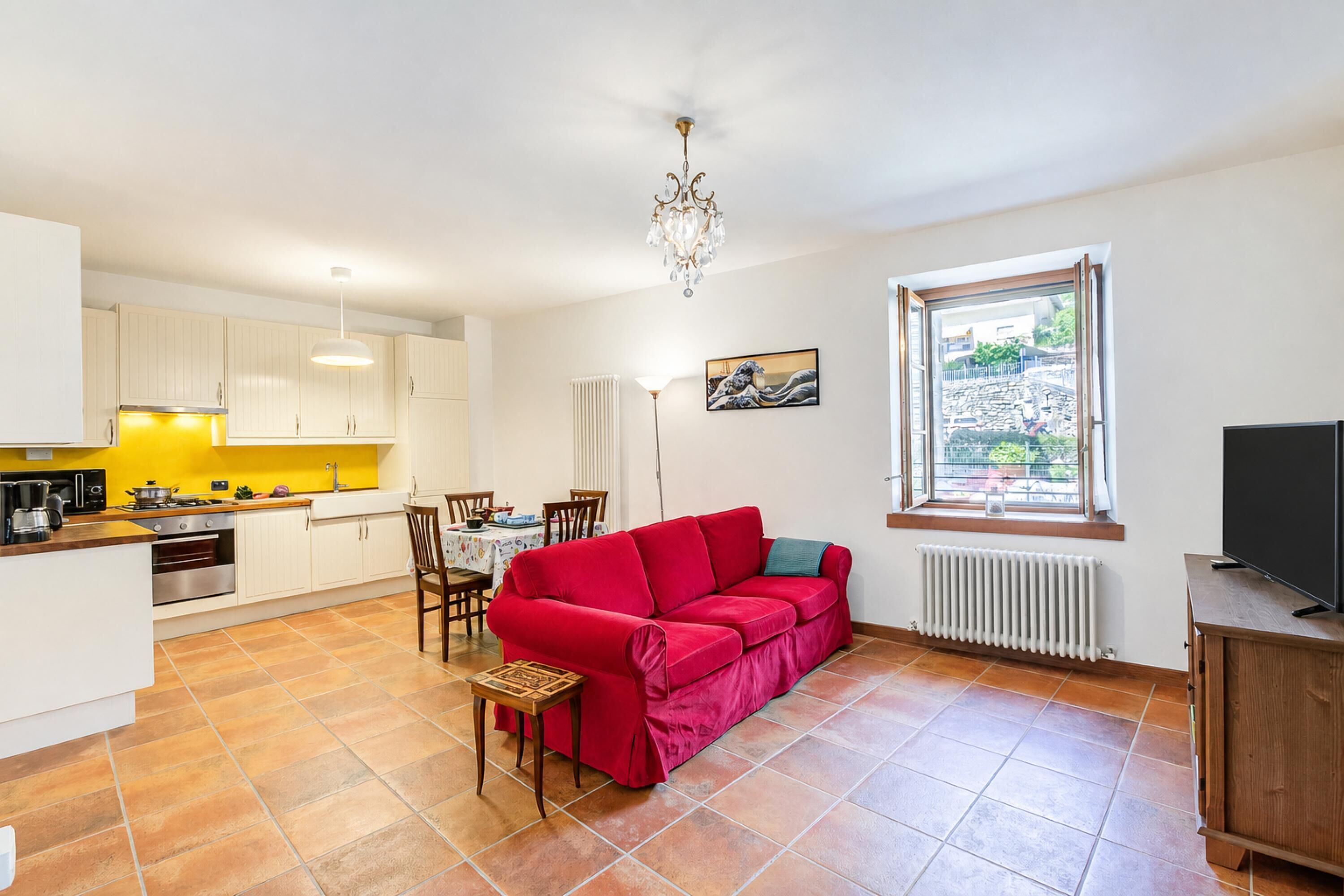 Standard Apartment, 1 Bedroom, Microwave (La Madonnina Apartment for 2 in Tenno) | Living area