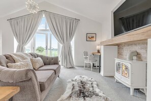 TV, fireplace, offices