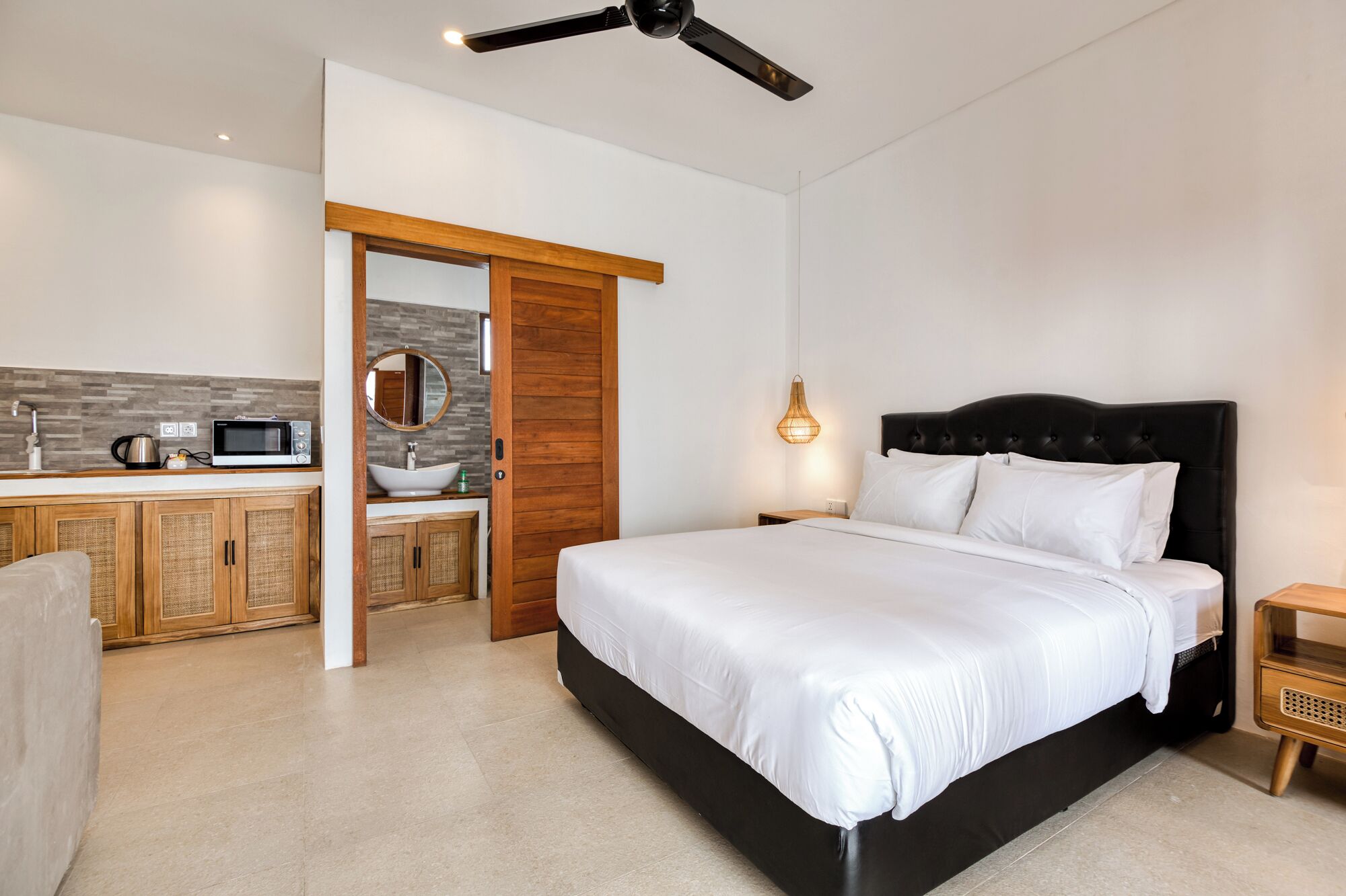 Standard Double Room, Pool View | Minibar, iron/ironing board, bed sheets