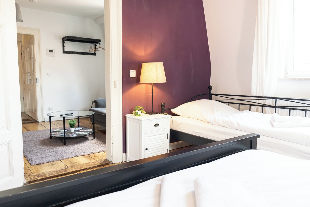 2 Schlafzimmer, Reisekinderbett, kostenloses WLAN, Bettwäsche