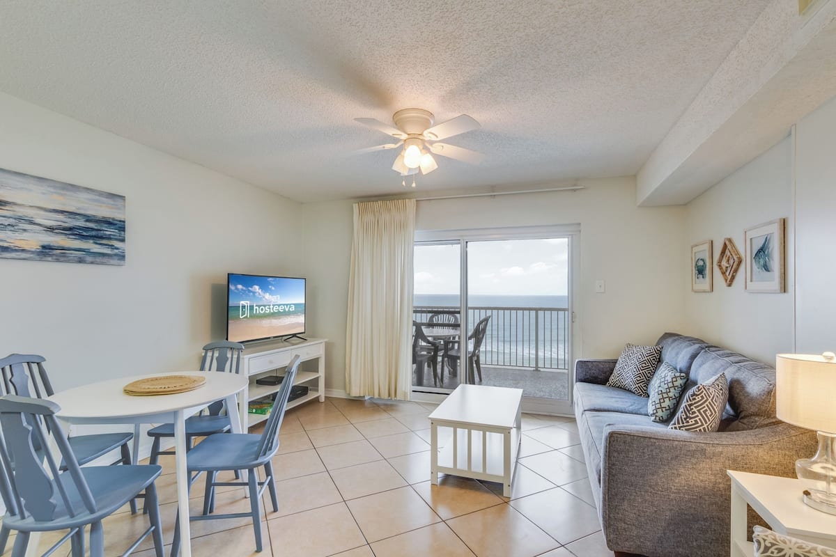 Signature Condo, 1 Bedroom, Balcony, Beach View | Living room | 55-inch Smart TV with cable channels, DVD player