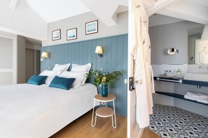 Sengetøy av topp kvalitet, minibar, safe på rommet og skrivebord